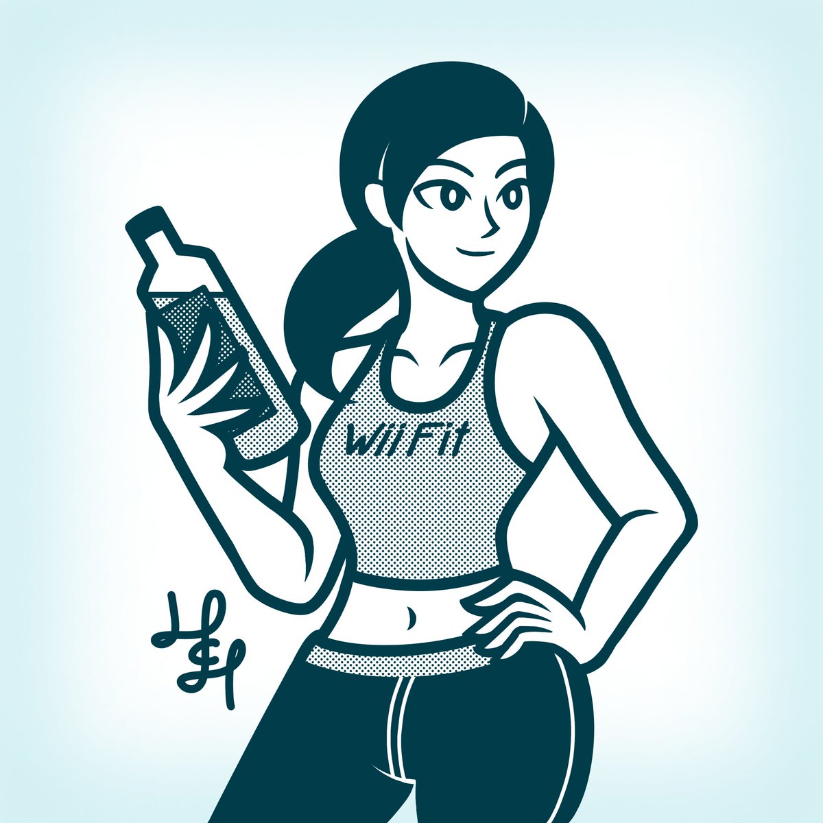 hiker_con_hache's tweet photo. #Divatober Day 13: Wii Fit Trainer ๐คธ๐ฝโโ๏ธ๐ฉต
#wii #wiifittrainer #inktober #inktober2026 https://t.co/q5floilFLn