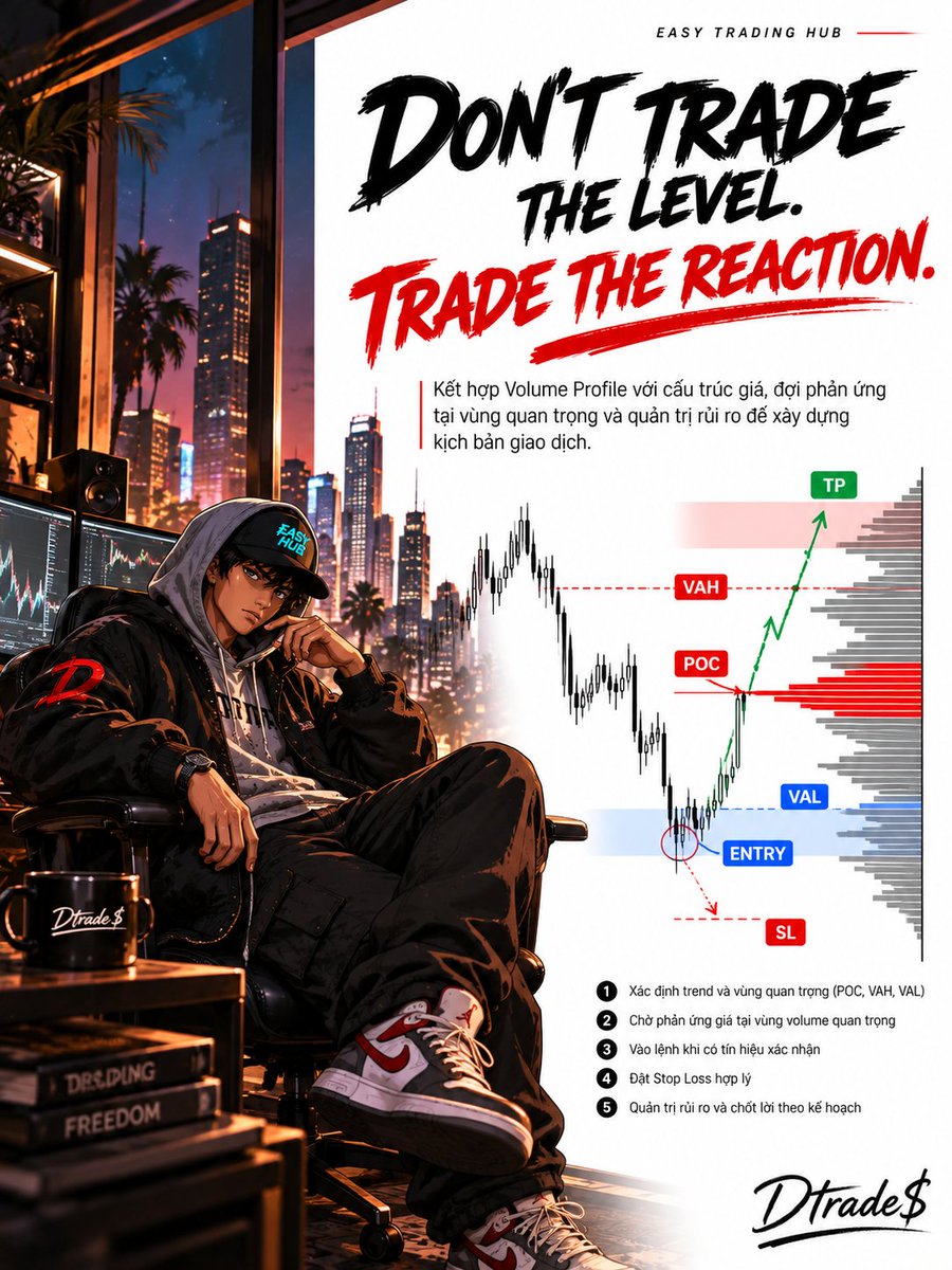 dtradedolla's tweet photo. Trade the reaction, not just the level.
Giao dịch theo phản ứng giá, đừng chỉ nhìn mức giá.
#VolumeProfile #PriceAction #EasyTradingHub https://t.co/0AA7hJOCav