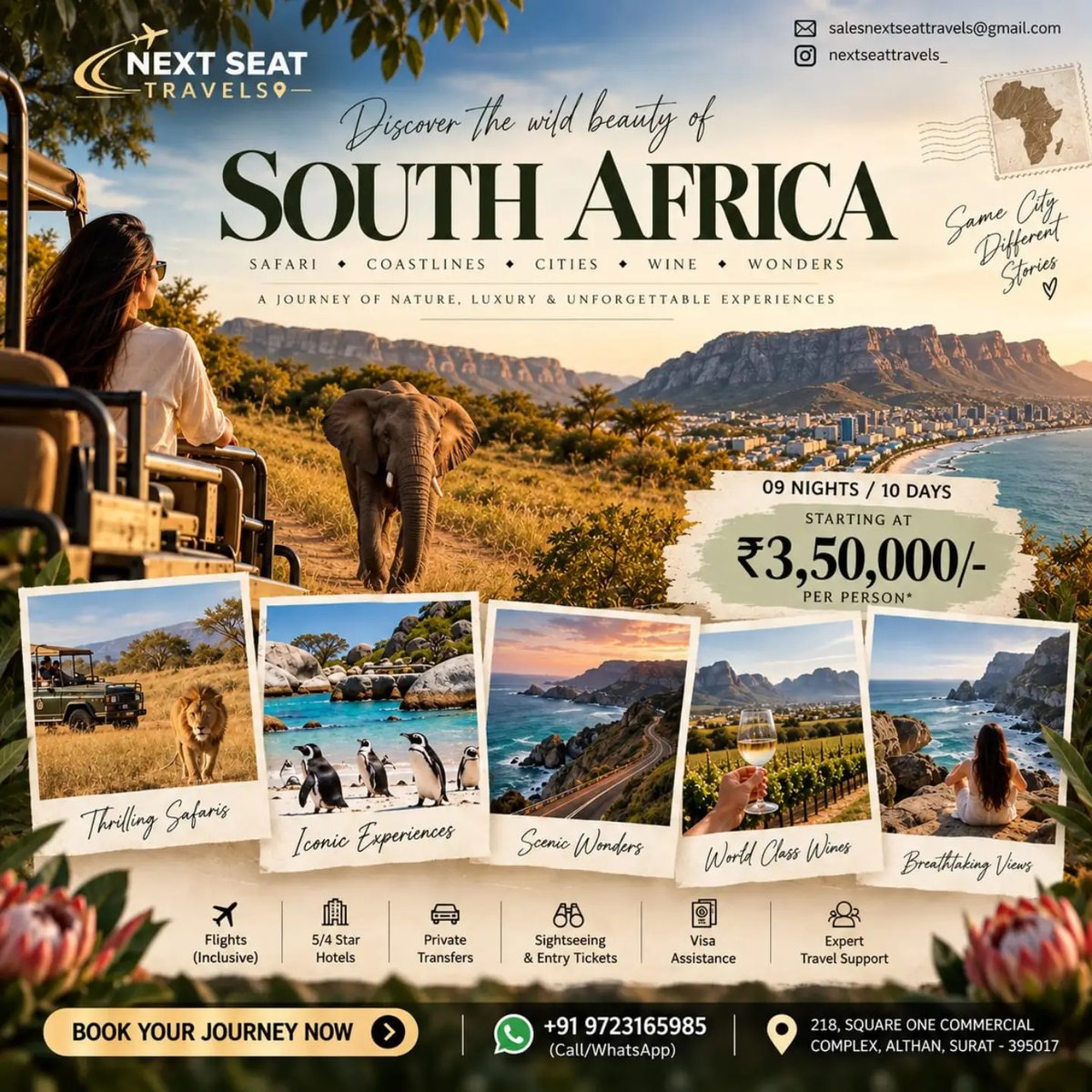 alexphill1's tweet photo. South Africa, where every view feels cinematic. From safaris and wild landscapes to luxury stays and stunning coastlines, experience Africa in style. Luxury 4 &amp; 5-star stays, private transfers, internal flights, visa assistance, and fully https://t.co/PfIsmttn8o