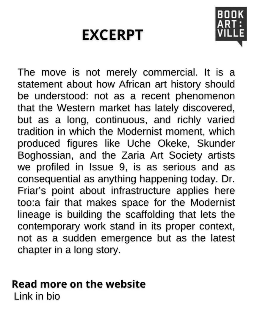 Bookartville_'s tweet photo. Who gets to define African art: the artist, the curator or the world looking in? 🎨🌍

Beyond aesthetics lies a bigger conversation about identity, ownership and who tells Africa’s stories.

Read more via the link in our bio.

#BookArtVille #AfricanArt Lagos Africa
World 981 https://t.co/MJnWIctqcN