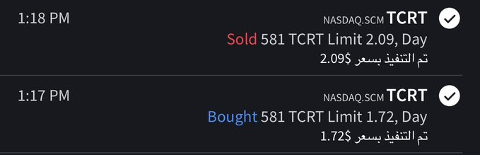 joshtheharper's tweet photo. #السوق_الأمريكي 
دخلت من 1.72
بعت 2
$TCRT
 
20%  تقريبا
اسهم الاخبار بدك تكون سريع جدا https://t.co/ZSrUh1tofE