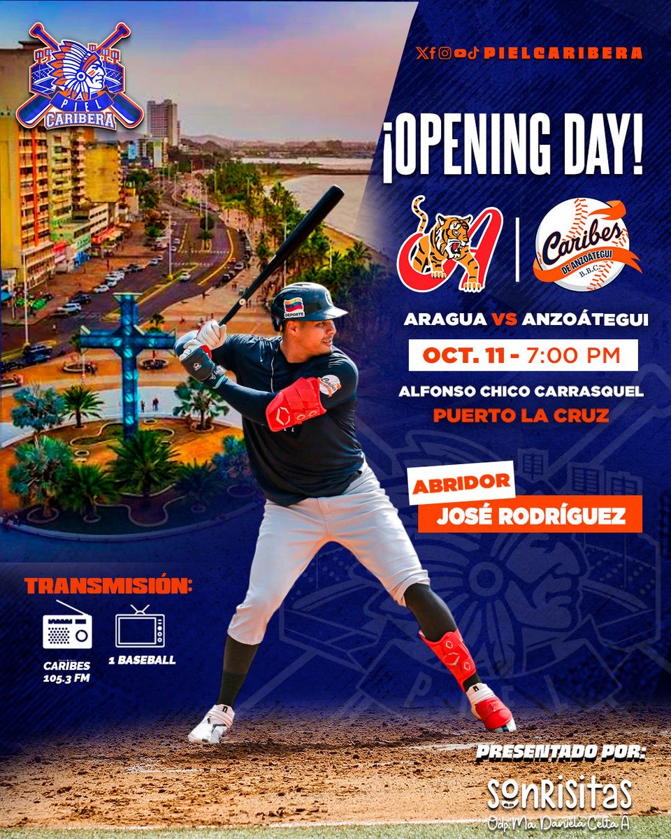 PielCaribera's tweet photo. 🏹⚾️¡Vuelve la acción, vuelve la emoción! 

El Opening Day está aquí y estamos listos para arrancar con todo. ⚾️

Así como están listos nuestros amigos @sonrisitasvzla para dejar tu sonrisa impecable
 
#PielCaribera #OpeningDay #Beisbol #Anzoategui #VamosTribu https://t.co/qCIpTLfxu0