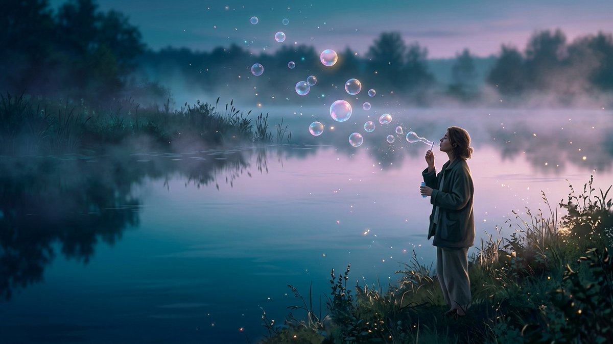 Somnorium_com's tweet photo. Bubbles may reflect playfulness, lightness, or hopes taking shape. What feels ready to float? 🫧✨

#DreamReflection #PlayfulDreams #DreamMeanings https://t.co/O4VC58vIOW