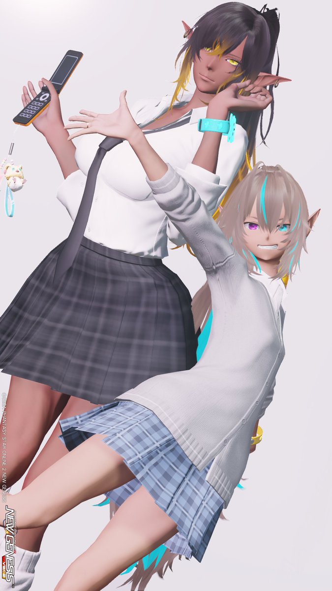 tobuusagi_28's tweet photo. 姉妹で制服併せ！🏫
#メンテの日なのでssを貼る
#PSO2NGS_SS #NGS無加工SS https://t.co/TgdSaSap7k