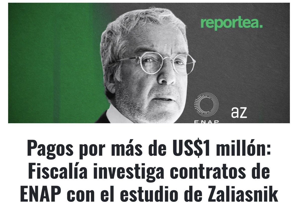 danimanouchehri's tweet photo. ¿Qué le debe Kast a Zaliasnik para seguir protegiéndolo? “Reportea” revela pagos de ENAP a su estudio por más de un millón de dólares entre 2019 y 2025. La Fiscalía investiga esos contratos y él sigue representando a Chile como embajador.

Presidente, dé la cara. ¿Cuánto más tiene que aparecer para que le pida la renuncia? Mantenerlo es una decisión suya y tiene que responder por ella. Exigimos su salida. Oficiaremos a ENAP para que entreguen copia íntegra de los contratos, el detalle de los pagos y los antecedentes que justificaron la contratación. Los chilenos tienen derecho a saber la verdad.

Ver noticia en @_reportea https://t.co/uKa15hy46d