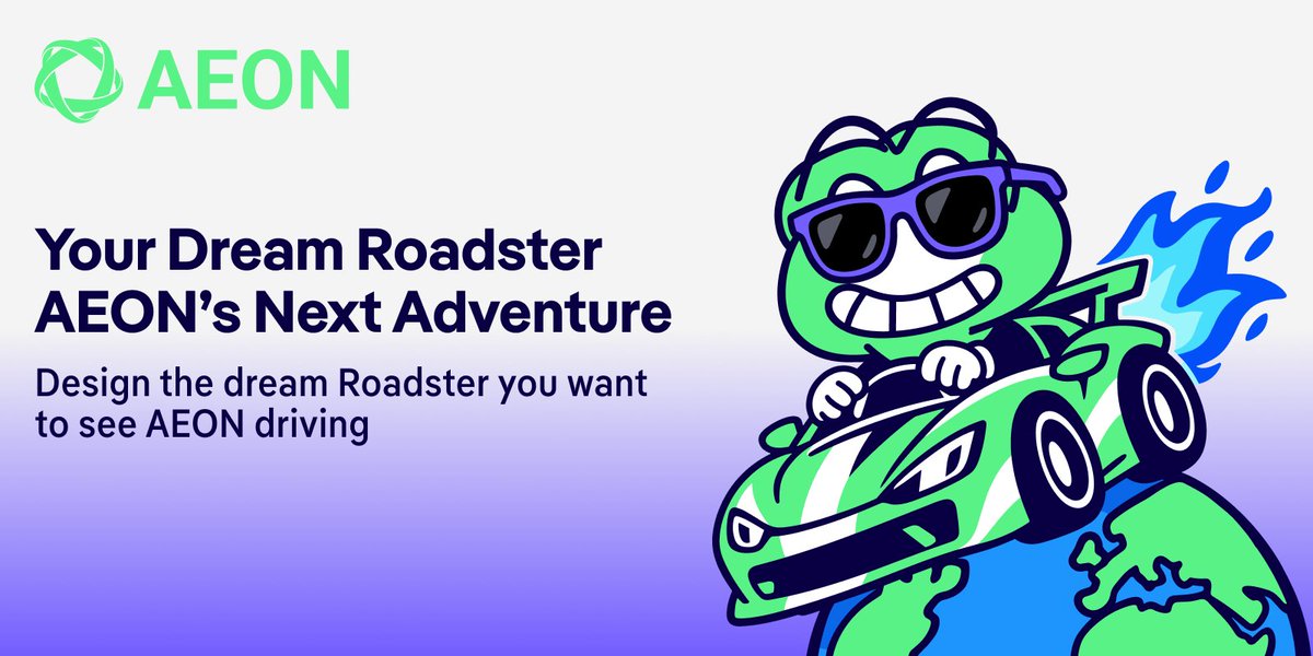 AEON_Community's tweet photo. 👀 Heard @Tesla Roadster might be hitting the road soon… but what if the AEON Roadster could take the Agentic Economy to the next level? 

🔥 Design your own AEON Roadster and show us your masterpiece! 10 winners to share 1,000 $AEON.

How to join:

1️⃣ Follow @AEON_Community & RT this post
2️⃣ Drop your AEON Roadster design below & tag 3 friends
3️⃣ Add #AEON #Roadster #AgenticEconomy + your BEP20 wallet address