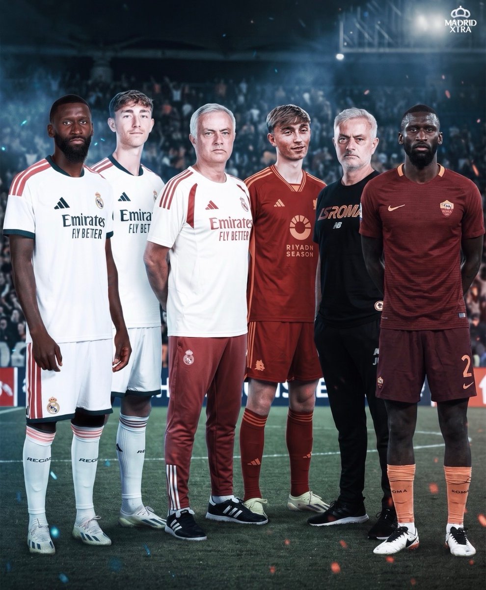 MadridXtra's tweet photo. REAL MADRID x ROMA! 🤍🐺 https://t.co/mEPjoQInv6