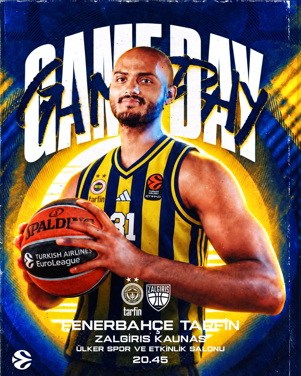 1907unifeb's tweet photo. 🔥 Maç Günü 
🏆 Euroleague 5. Hafta
🆚 Zalgris Kaunas
🕤 20.45
📍 Ülker Spor ve Etkinlik Salonu
📱 #YellowLegacy https://t.co/aQ9QE2vTl3