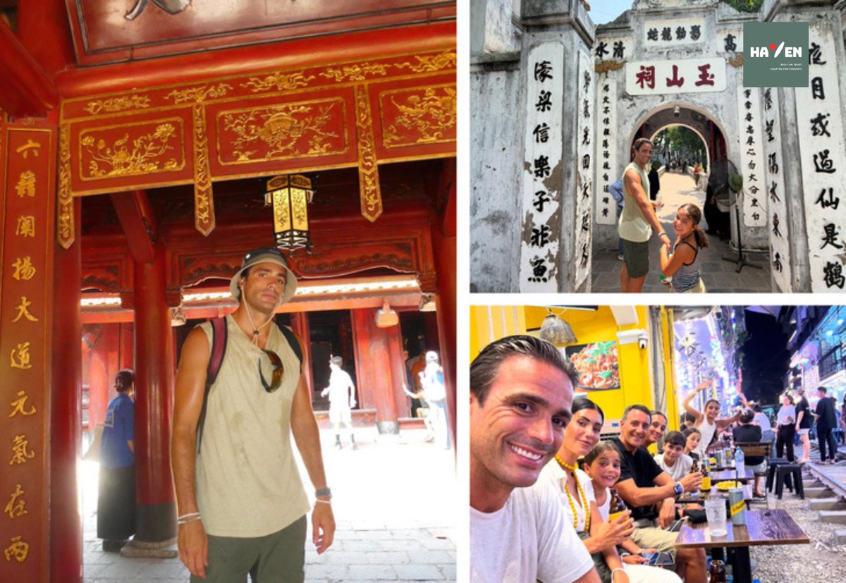 mateo0902's tweet photo. Former Juventus striker Alessandro Matri is exploring Vietnam with his family, from Hanoi’s Temple of Literature and Train Street to Ha Long Bay, Lan Ha Bay, and Trang An. He also tried bun cha along the way. https://t.co/xRhLx83T5p