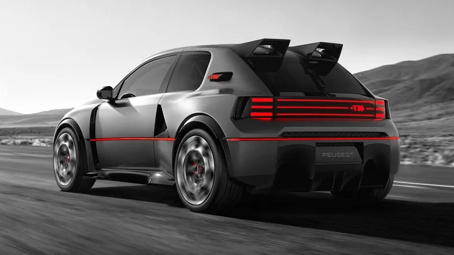 Auto_Revving's tweet photo. Peugeot is not playing around. The new E-T16 Concept previewing the next gen E-208 features a Hypersquare steering wheel, a 21 inch curved display, and that menacing Winchester Matte Grey finish. https://t.co/kLEB1yI1ge