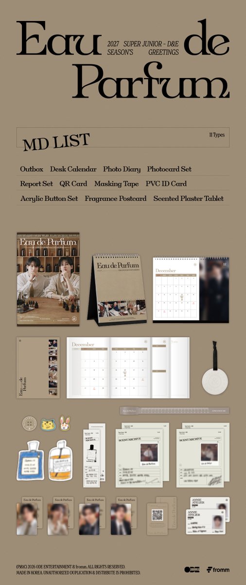 fromm_store's tweet photo. 2027 SUPER JUNIOR-D&E SEASON’S GREETINGS : Eau de Parfum PRE-ORDER NOTICE

📆2026. 10. 15 15:00 ~ 2026. 10. 21 23:59 (KST)

🖤프롬스토어 특전 포토카드 2종 1세트 증정

#슈퍼주니어DnE #SuperJuniorDnE #DONGHAE #EUNHYUK
@SJ_DnE_official