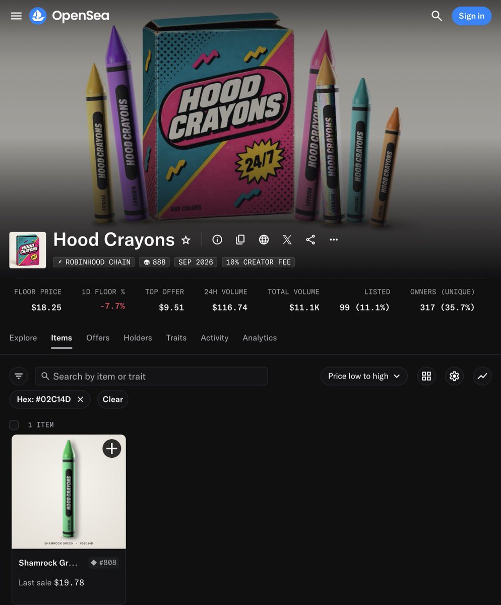 badviking1995's tweet photo. giving away one hood crayon to my audience

floor price: $20 
top offer: $10 

how to enter? 
- follow @Rusty_is_Square 
- comment your evm addy 

winner in 24 hours https://t.co/5t45Wha4Ns