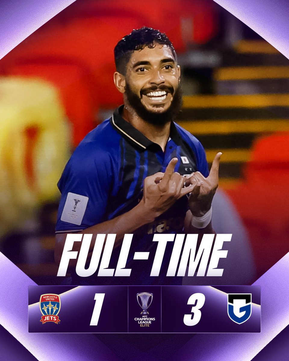 TheAFCCL's tweet photo. 𝗙𝗧 | 🇦🇺 Newcastle Jets 1️⃣-3️⃣ Gamba Osaka 🇯🇵
The visitors seal back-to-back wins!
#ACLElite | #NEWvGAM https://t.co/TIiVqMoUCS