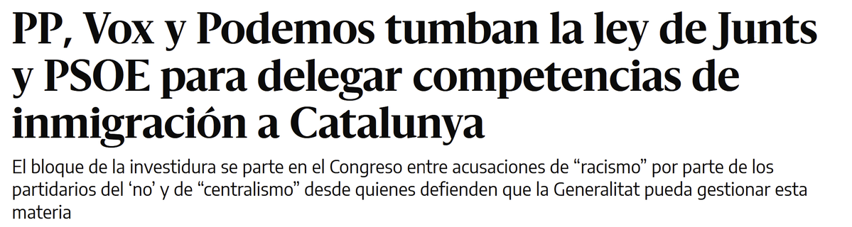 KRLS's tweet photo. És un bon moment per recordar que l'esquerra radical espanyola s'ha aliat sempre amb la dreta radical espanyola per impedir que Catalunya gestioni totes les competències en immigració. https://t.co/bdJ3jqgXLU