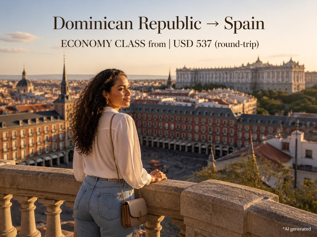 sametglyaz's tweet photo. Fly nonstop Economy Class from the Dominican Republic to Spain from just US$537 round trip. https://t.co/DAqmMzGAYG