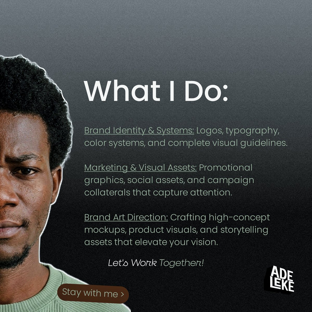 nottadeleke's tweet photo. Hi, I’m Adélékè

I’m a creative ( graphic designer and video editor). I work with mobile design apps and video editing apps to help individuals and brands communicate better with their audience through clean visuals.

I’ve worked on designs reaching thousands of social media users across different platforms, and some of them have won 20+ writing contests.

Beyond designs and editing, I'm a curious dude that shares his thoughts with like-minded people and loves to grow.

I’m open to gigs, collaborations, and working with brands.

Always happy to connect.
🫶🏽💜