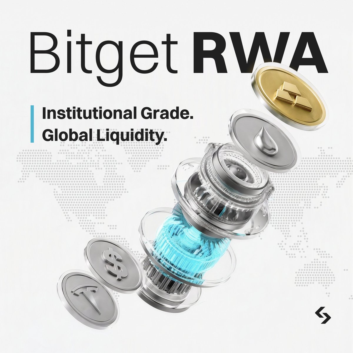 Bitget_TradFi's tweet photo. Bitget launched rToken Transfer, enabling users to transfer 3,000+ US-listed stocks and ETFs from traditional brokerage accounts into Bitget tokenized stocks (rTokens).   

As part of our broader RWA initiatives, we’re building institutional-grade infrastructure and global liquidity to help tokenized assets move, trade and work across financial products.  

Find out more: https://t.co/qECbghN6af