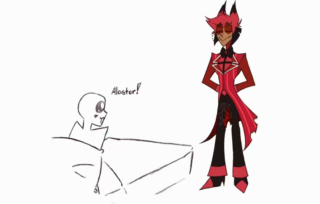 LemonMintCafe's tweet photo. Stupid idea I had at 3am #alastor https://t.co/BSzS2zoU6u