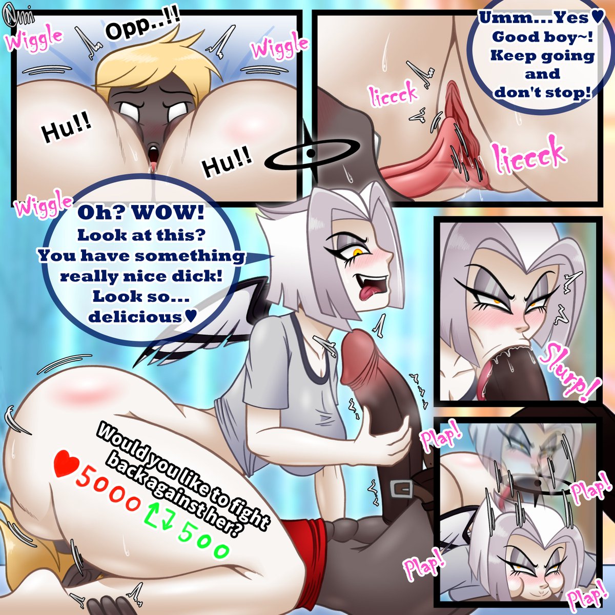 normi724's tweet photo. [HazbinHotel] 👼Lute's Claim time🍕

This is a comic I stopped drawing because I didn't reach my target goal. Would you happen to want to see the next page?

👼Target figure
❤️5000
🔁500

#HazbinhHotelFanart #hazbin_hotel