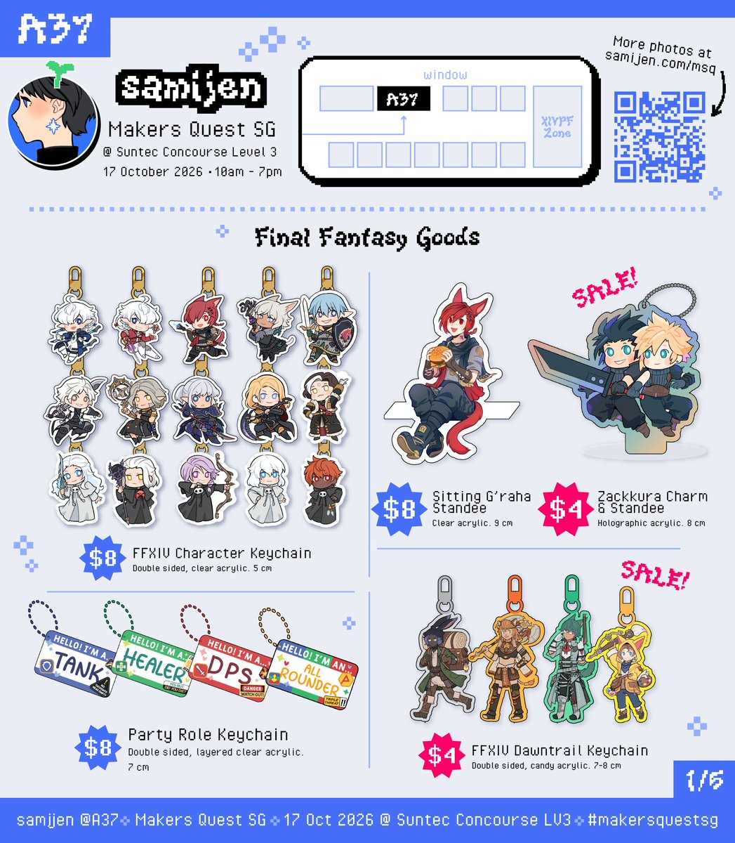 sami_jen's tweet photo. My personal catalog for #makersquestsg !! Come see me at "Emet Needs Yadom" [A37]🤍(1/2)

It's my first time boothing in SG and will bring a several QRs/payment options lmao. But please have cash on hand incase they don't work 🥹🙏

#msqsg2026 https://t.co/CsmW6umD5u