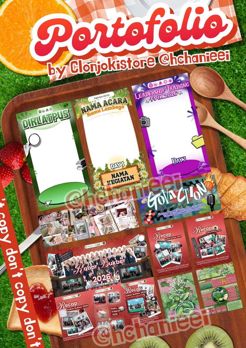 hchanieei's tweet photo. Clonjoki store open nich🧡
Bisa ngelayanin design apa aja dari poster, leaflet, infografis, carousel, feed ig, etc. Start dari 25k loh yang dijamin pasti trusted &amp; amanah karena sudah banyak bgt yg langganan 🤩🫶🏼. Yuk sung order wa di link bio! 🍊✨ #zonauangㅤ https://t.co/sdXPBLN53y
