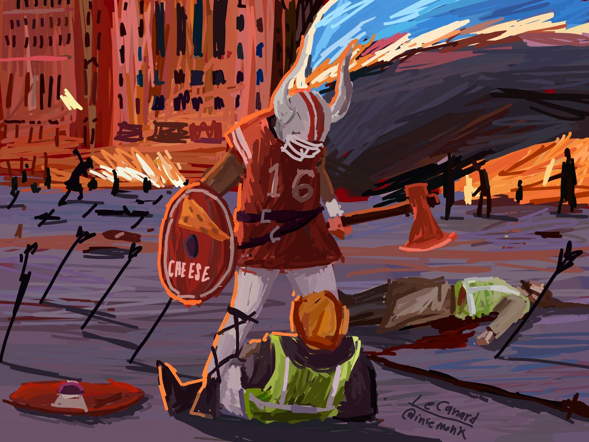 iniemohk's tweet photo. The harrowing of Chicago by the great raider army of the Wisconsin Badgers (Comm by @vinney19) https://t.co/55lO1spfdd