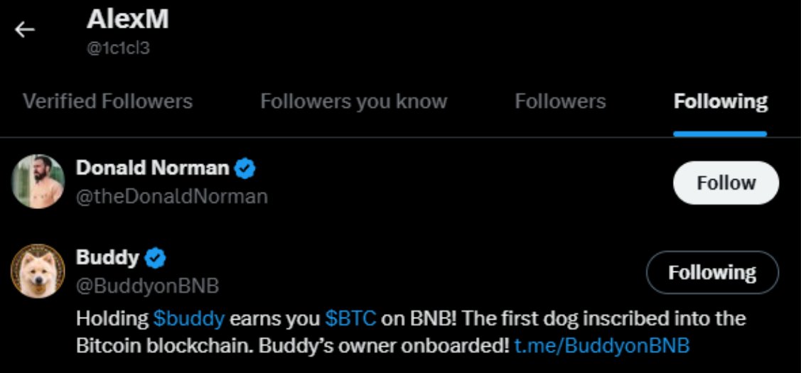 gyroskrypto's tweet photo. @cryptojourneyrs @buddyonp0ns Yo @cryptojourneyrs , better get out from that SCAM buddyonp0ns 

Just check who follows Buddy’s real owner. 👋
Alexa is on board with the real OG $BUDDY , @BuddyonBNB 

CA: 0x4E0026B2A27F60CD7eD8BB71F9489501B1F87777 https://t.co/9FW1lcKjrw