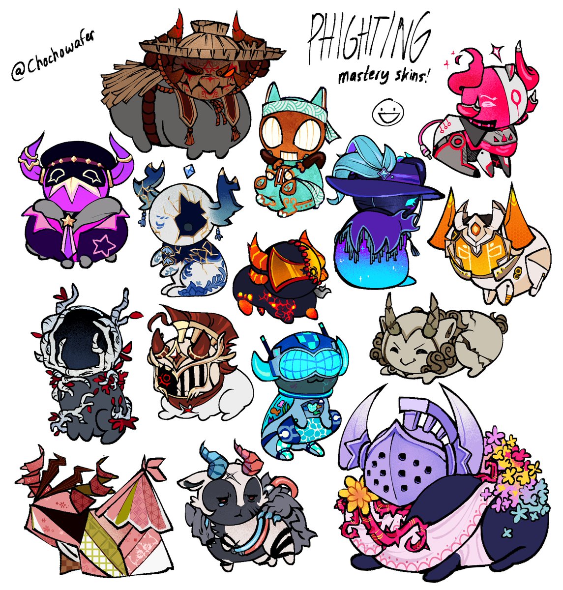 chochowafer's tweet photo. THEY ARE FINISHED YAYYYYY

#phighting i might turn this into a sticker sheet for trades in cf23 :3 https://t.co/jBx7aGemlg