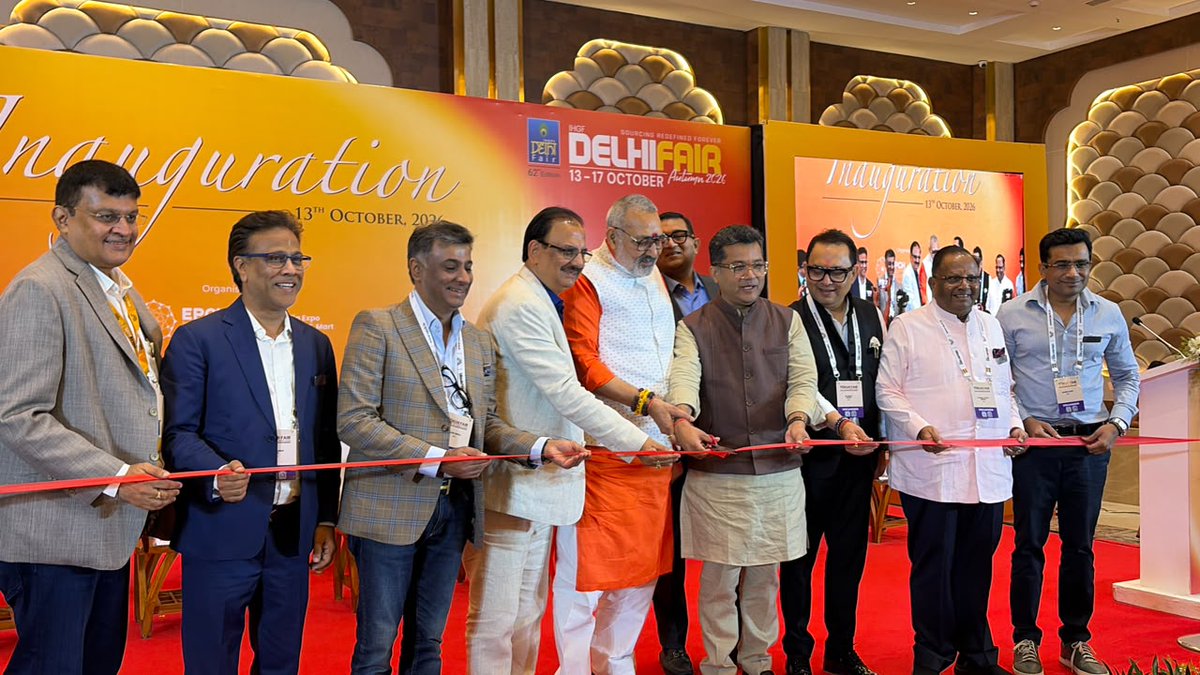 IndiaExpoCentre's tweet photo. Indian #craftsmanship takes centre stage at the 62nd #IHGF Delhi Fair - Autumn 2026
Inaugurated by Shri Giriraj Singh, Hon’ble Minister of Textiles, Government of India, at India Expo Centre &amp; Mart, #GreaterNoida, the fair celebrates India rich craftsmanship &amp; contemporary design https://t.co/r39eo7qf8K