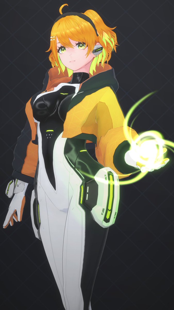 atelyir's tweet photo. 手のひらからフォースブラストという風弾丸を発射する里菜ちゃんの戦闘スタイルを(久しぶりに)見せたいと思います
新しい装備としてはガントレット、レッグコンデンサー、イヤピースを作りました https://t.co/p2KIU3oaoa