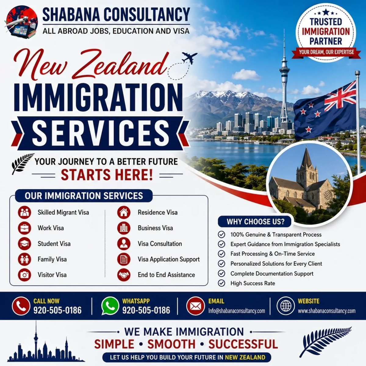 naamiiranda's tweet photo. Planning to move to New Zealand? Shabana Consultancy offers expert support for work, study, family, visitor, residence and business visas, from documentation to application guidance. Call 920-505-0186. https://t.co/T2qXBzC4SA