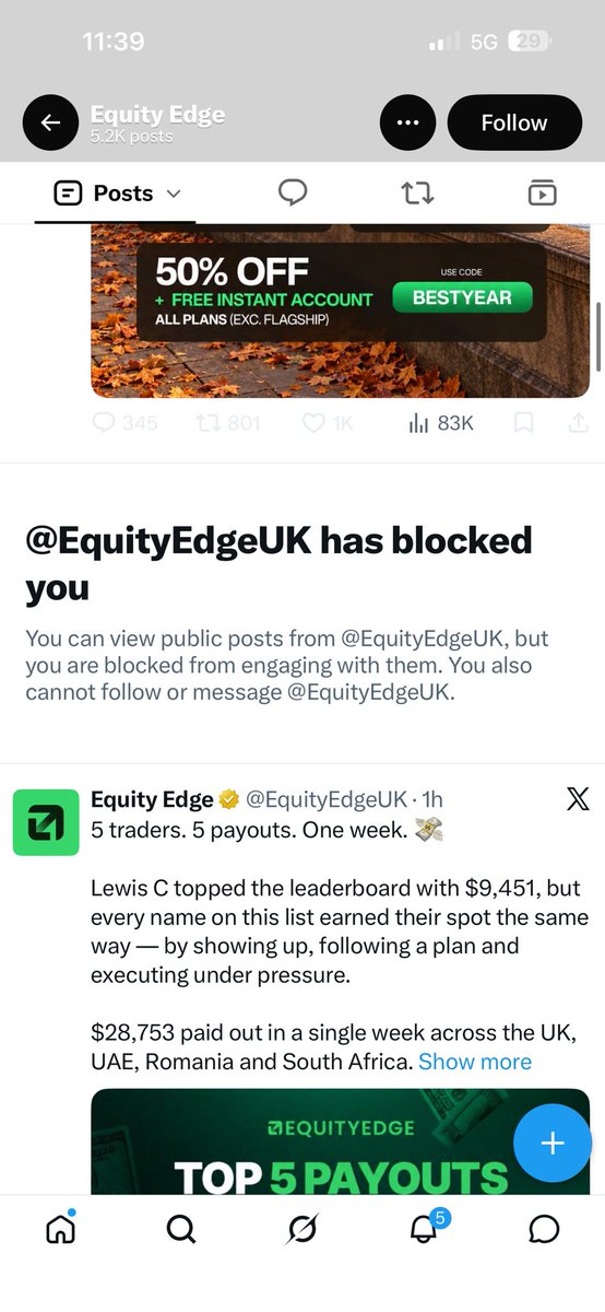 Tenie_x's tweet photo. 🚨 @EquityEdgeUK, I’M NOT GOING TO KEEP QUIET ABOUT THIS.@PropFirmsGuru @propfirmsupdate @theproptruth 

If Jeremy can reportedly receive 2% of his account as goodwill compensation after a payout rejection for One-Sided Betting, why shouldn’t I receive the same 2% consideration?

My $3,692 payout was rejected, and I was offered a $25K account to trade again. After all the hard work, time, and effort I put into becoming profitable, you expect me to accept a completely different resolution without questioning it?

I initially deleted my posts because I wanted to move on, but seeing another trader receive a different offer for the same stated violation made me realise I cannot simply stay silent while I feel I’m being treated unfairly.

This is business, not friendship. I’m not asking for favours. I’m asking for consistent treatment, transparency, and the same consideration given to another trader.

If 2% goodwill compensation was considered appropriate for Jeremy, I believe my case deserves the same consideration.

@EquityEdgeUK, @berkayglife I’m asking you to review my case and explain why the resolutions are different.

I WILL NOT KEEP QUIET UNTIL MY CONCERNS ARE PROPERLY ADDRESSED.