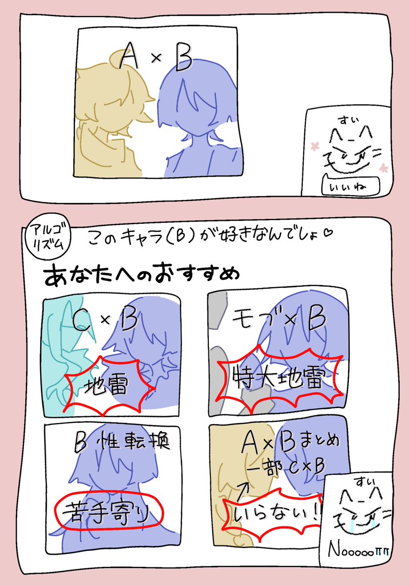 sui5x3's tweet photo. おすすめ欄を全く見ない理由これ https://t.co/GpTCmS1v5R