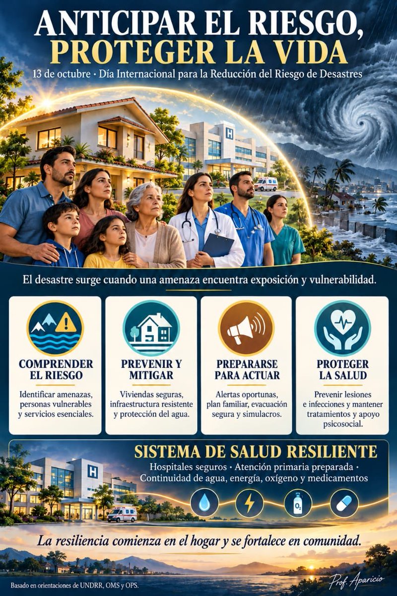 JLAparicioDr's tweet photo. 🌎 Día Internacional para la Reducción del Riesgo de #Desastres (13 de octubre).

📌 Objetivos e información en el siguiente enlace:

https://t.co/ebd0X0TR7I https://t.co/rFgUakc3mH