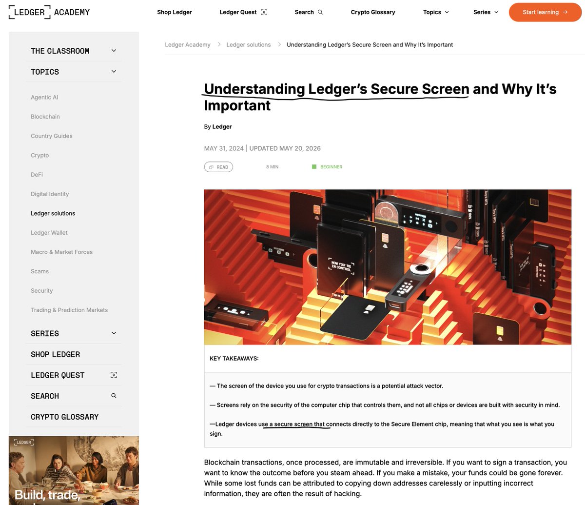 G_maker's tweet photo. *chip sends unencrypted data to the screen*

*calls it Secure Screen*

*publishes articles on the web with Understanding Ledger's Secure Screen and prevent hidden scams*

Do you understand?