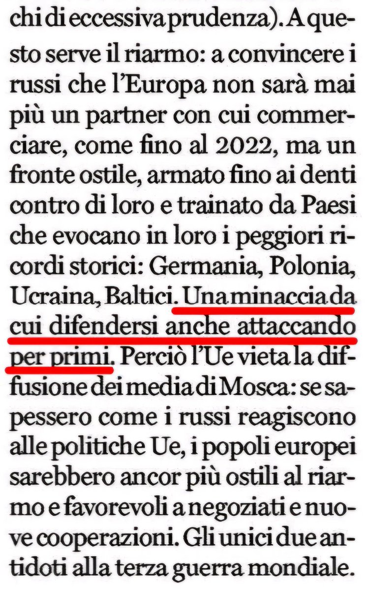 vatniksoup_it's tweet photo. Secondo Travaglio, i Baltici rappresentano per la Russia una minaccia da cui difendersi «anche attaccando per prima».

Non sarebbe quindi la Russia a scatenare la Terza guerra mondiale invadendo i Baltici, ma i Baltici a «costringerla» a invaderli.

Pura follia.

19/25 https://t.co/442TM6O0eQ
