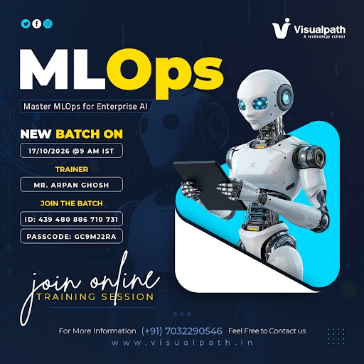 VisualpathPro's tweet photo. 🤖 Join our new MLOps batch at Visualpath!

📅 NEW BATCH DETAILS
✔️ Start Date: October 17, 2026
✔️ Time: 9:00 AM IST
✔️ Link: https://t.co/2Rzeyog16v 
✔️ Meeting ID: 439 480 886 710 731
✔️ Passcode: GC9MJ2RA

📞 Call: +91 7032290546
🌐 Visit: https://t.co/SaSwakR8Fq 

#MLOps https://t.co/kF63hGeI4o