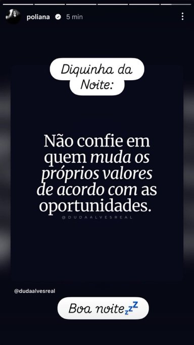 feIiperbsd7aa's tweet photo. Oportunidade revela o caráter, não justifica a falsidade. 🎯 Poliana acerta todas. https://t.co/fDKYx7qFq5