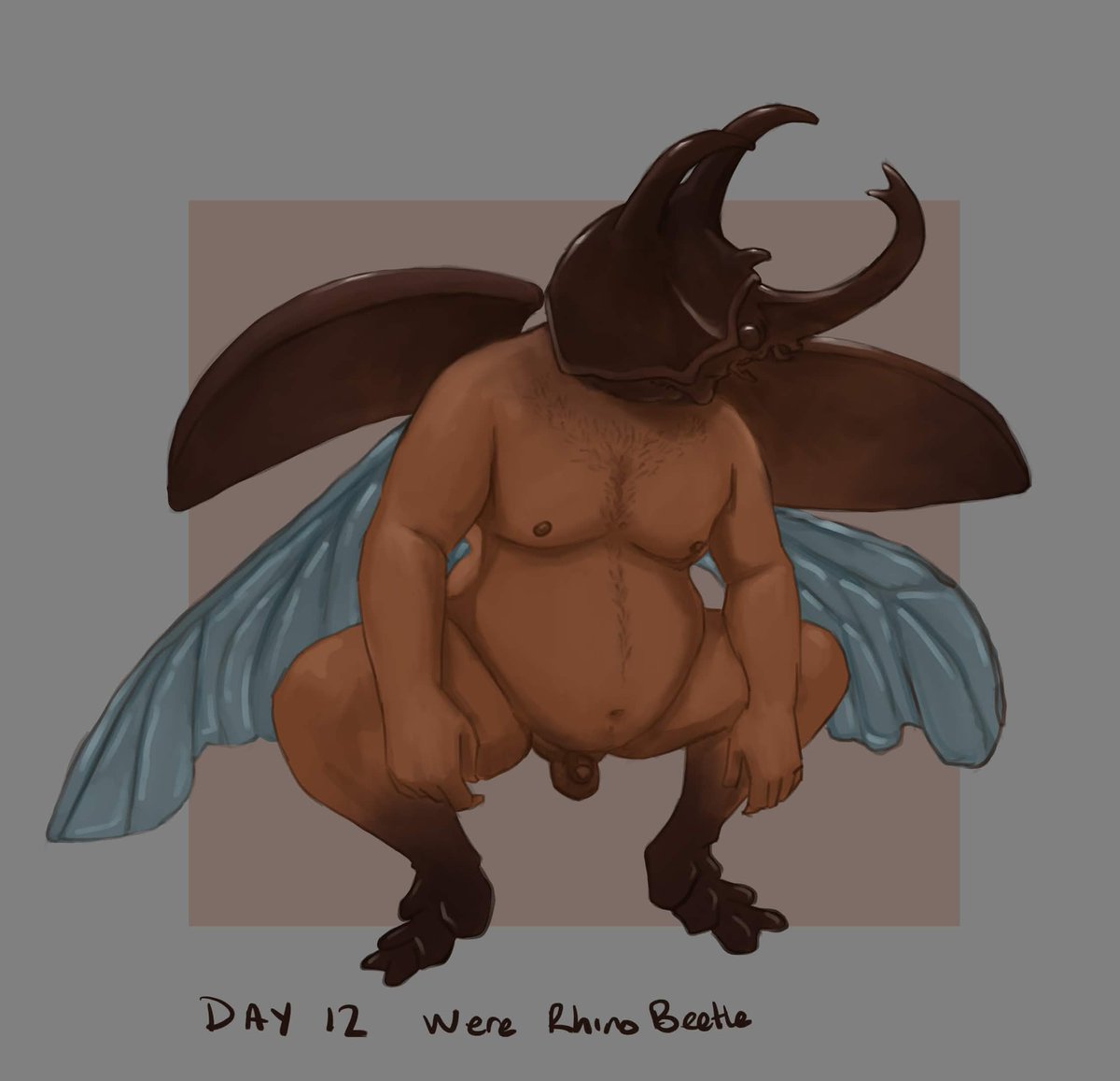 baremodelbear's tweet photo. Day 12: Were-Rhino Beetle by https://t.co/OZ6dtm17uz for #weretober https://t.co/QCcUF5oIKk
