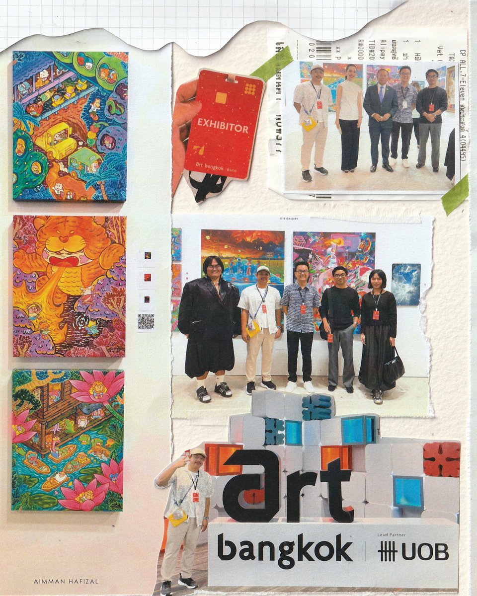 aimmanhafizal's tweet photo. Grateful to be part of Art Bangkok 2026 with G13 Gallery. My first time visiting this beautiful city, made even more special by sharing my work here 🇹🇭

📆 8–11 October 2026
📍 Booth A4, NEX Hall, Siam Paragon, Bangkok https://t.co/IsF6b4xZxx