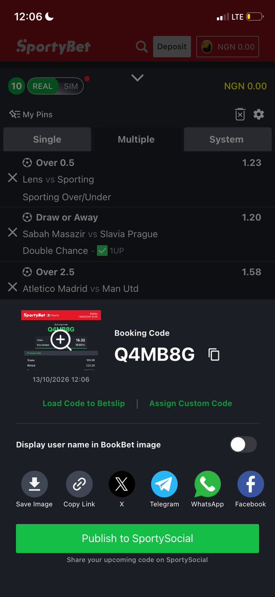 Sammydz_03's tweet photo. 16 odds

Stake what you can afford to loose 🙏

Q4MB8G

Let’s bag winnings https://t.co/YZpLoxjDHn