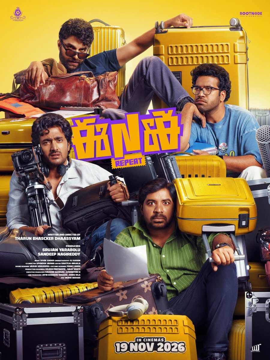 ENERepeat's tweet photo. Attention gang! 

Flight #ENERepeat is ready for take off on 19.11.2026.

#ENE2 #ENERepeatOnNov19th

#TharunBhascker @VishwakSenActor @AbhinavGomatam @maganti_srinath #VenkateshKakumanu @anishaambrose @ShivathmikaR #VivekSagar @SOriginals1 @rootnodecinema https://t.co/otISH0vqM9