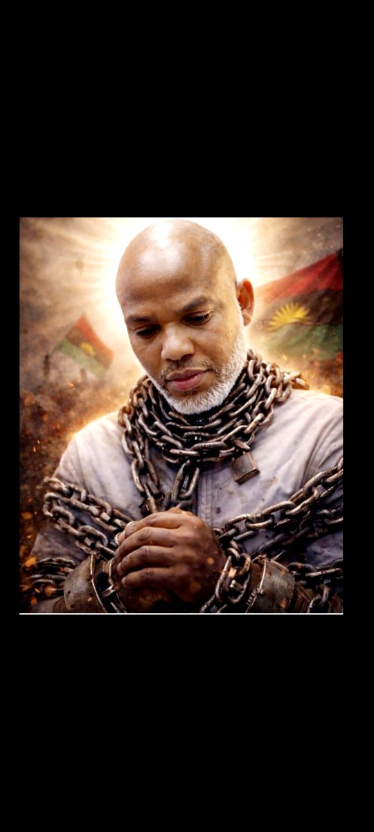 ObiJYkKg6QGWMAD's tweet photo. It is time for the Nigerian government to listen to Mazi Nnamdi kanu! It is time for the Nigerian government to free Mazi Nnamdi Kanu! No freedom for Mazi Nnamdi Kanu-No peace! No freedom to the people of Biafra-No peace! No freedom to the land-No peace! No referendum- No peace! https://t.co/qD2itGoZGJ
