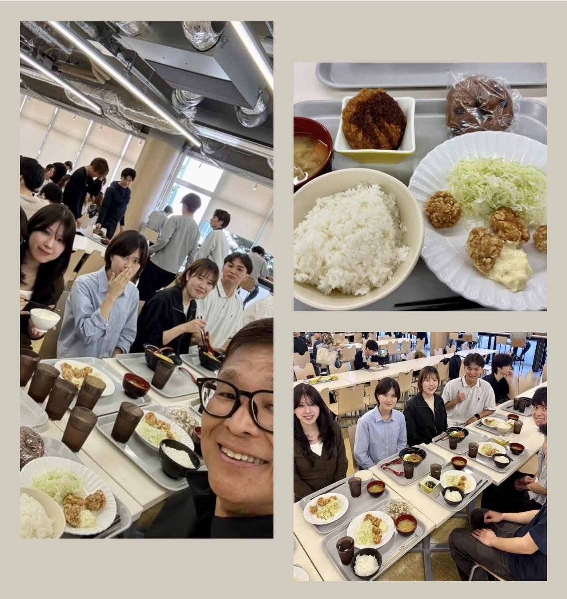 sarubaba325's tweet photo. 10/13(火) 立命館大学BKCのリニューアルされた食堂へ阿部研の学生さんたちが案内してくれました。何十年ぶりの学食ですが、当時と違いメニューが豊富でとても美味しく楽しいランチミーティングを体験。#草津市　#南草津　#学食　#立命館大学　#ランチ https://t.co/DTonjIW58d