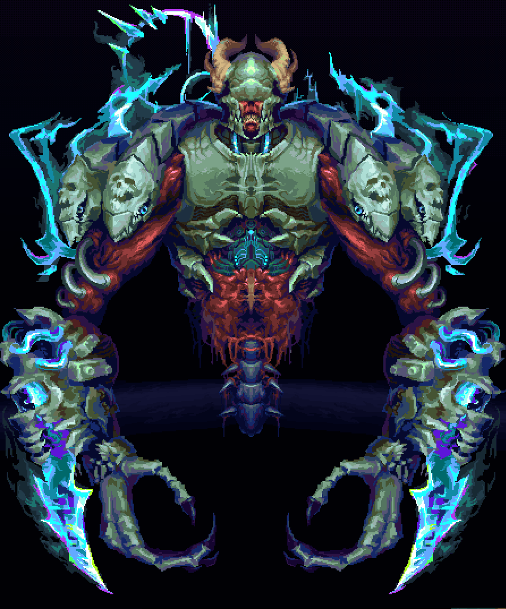 Flamorax's tweet photo. I'm kinda freaky pixel artist #Portfolioday https://t.co/fUZ8ZGofZ4