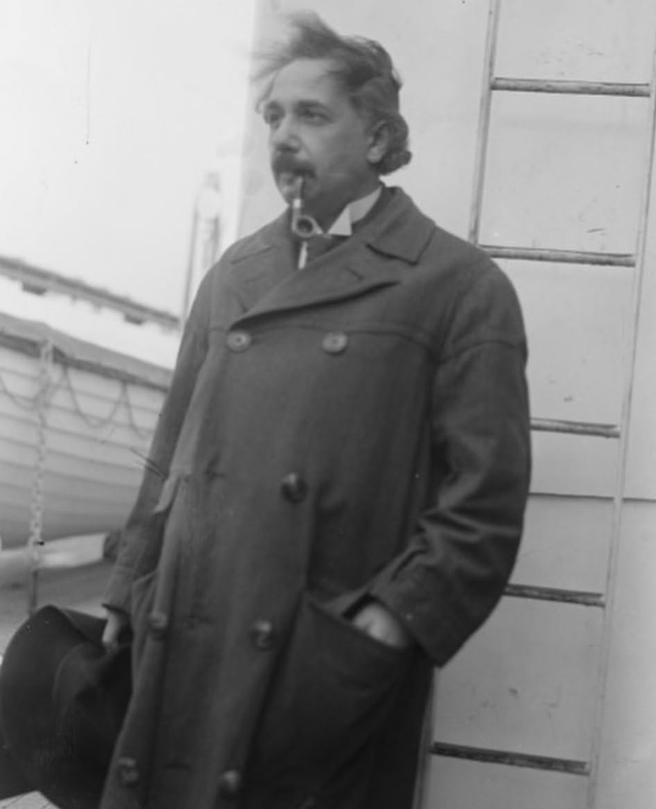 AlbertEinstein's tweet photo. "I rarely think in words at all. A thought comes, and I may try to express it in words afterwards." – Albert Einstein https://t.co/G9uYTqLRQj