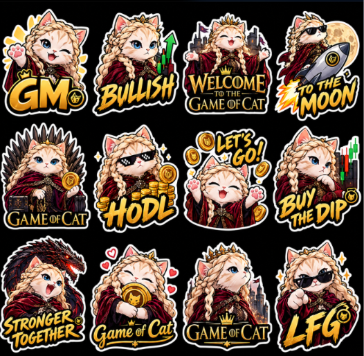 ginatraaa's tweet photo. I’ve created a collection of fun Game of Cat meme stickers that you can use on Telegram!
@GameOfCatogob
#GameOfCat #ContestEntry https://t.co/i8mR5M5Z3B