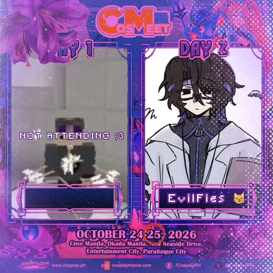 PureMoon545331's tweet photo. Going as EvilFies on CosMeet D2 !! πππΊ
See ya guys there π₯Ί
#cosplaymania #cosmania #evilfies https://t.co/maoZoWY44H