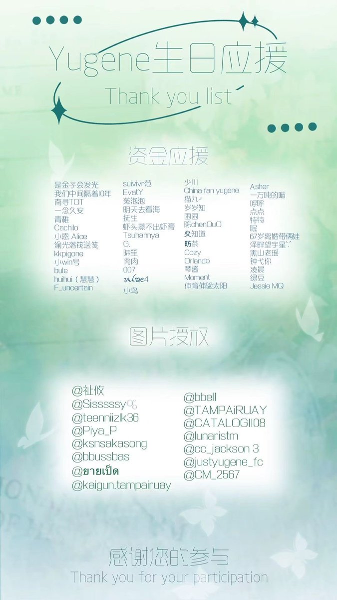 shuyuan_Lsy's tweet photo. This is the thank-you list for our support project, including people who gave us image permission.🫶🥰 https://t.co/Piom0Jroyk