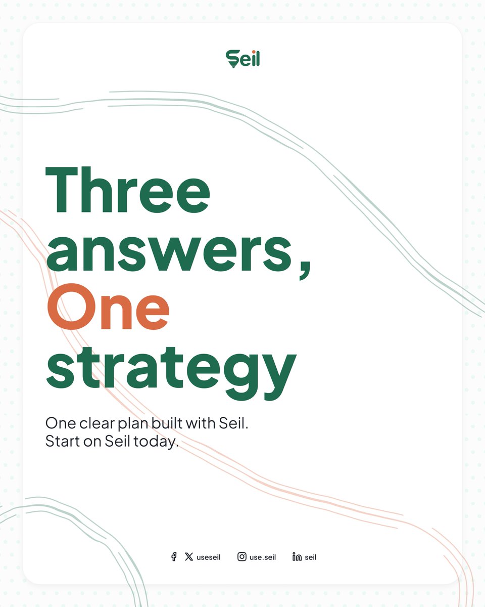 useseil's tweet photo. You know what you sell.

You know who you want to reach.

You know what you want to achieve.

Now connect the dots.

Three answers. One marketing strategy.

Seil helps turn your business goals into a clearer plan.

Follow Seil. 🚀 https://t.co/BWx2Lztxms